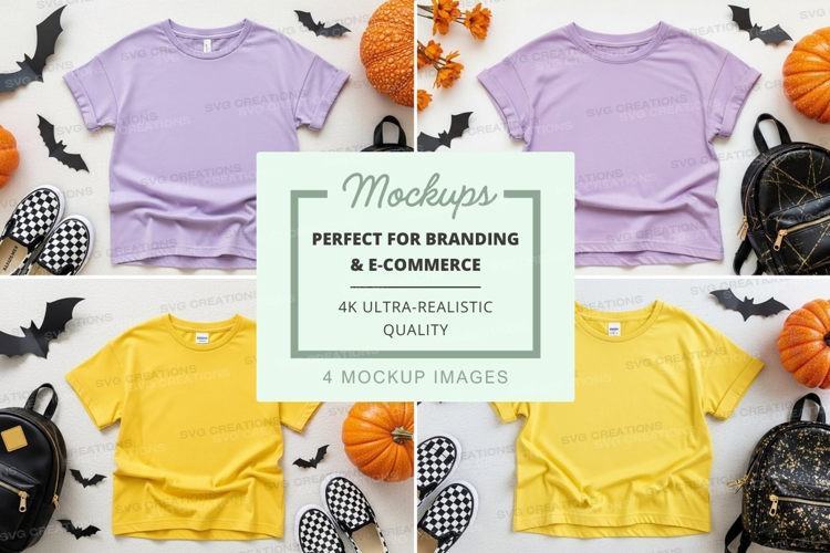 Halloween themed t-shirts mockup