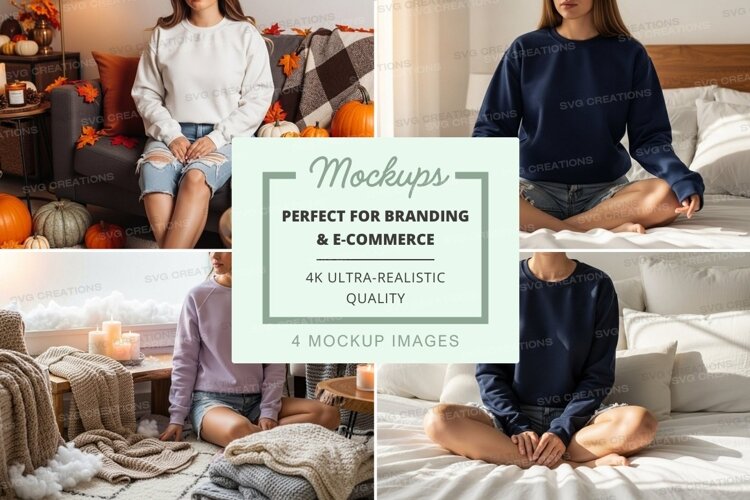 Cozy autumn home interior mockup example image 1