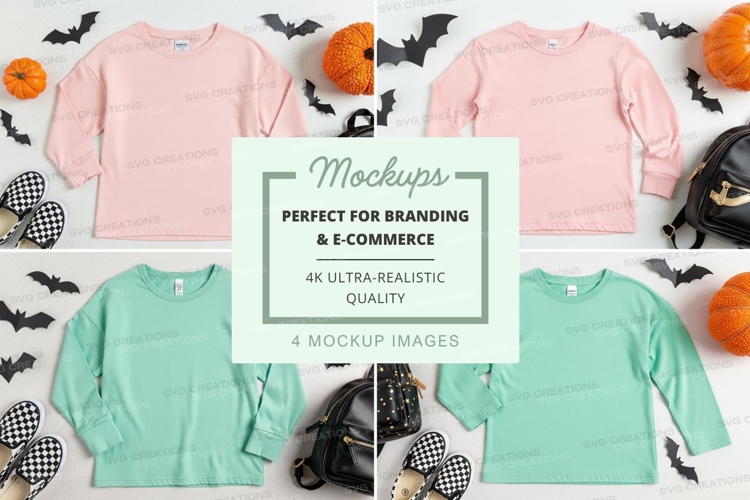 Halloween themed kids' clothing mockup
