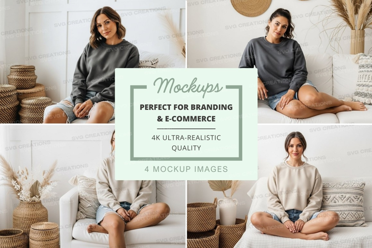 Relaxed living room mockup