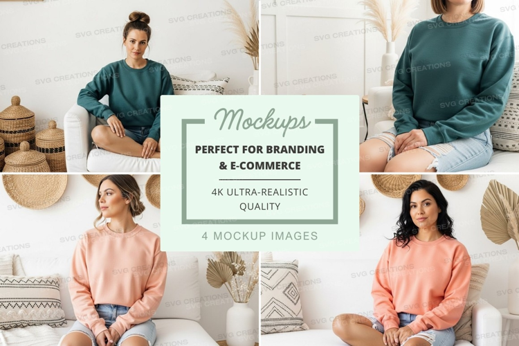 Women in relaxed setting mockup