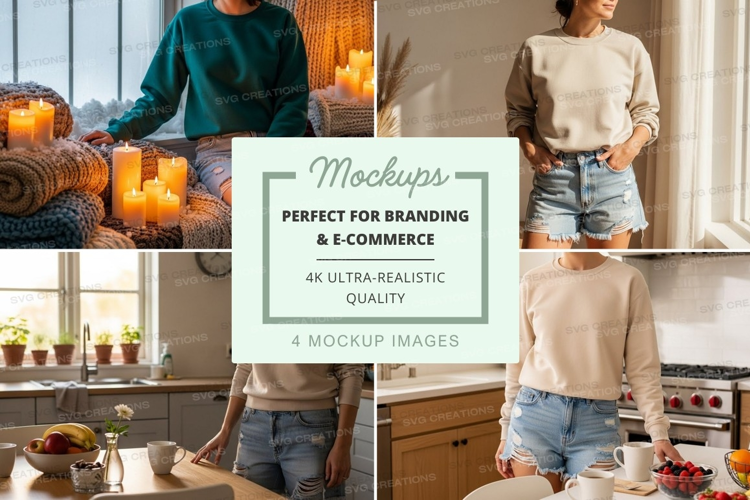 Cozy kitchen mockup