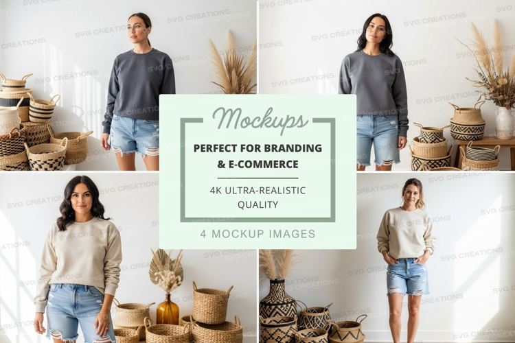 Casual summer outfits mockup