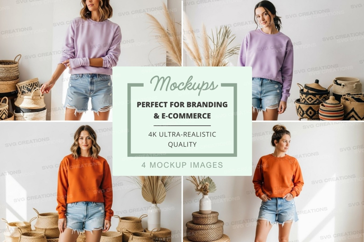 Casual summer outfits mockup