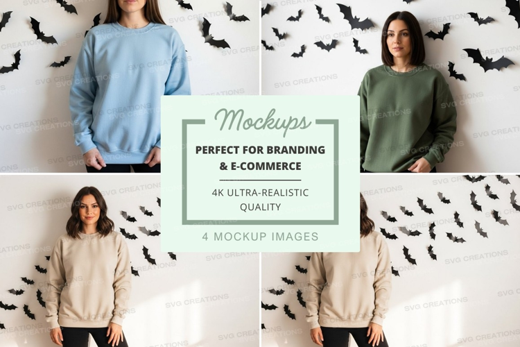 Halloween themed sweatshirts mockup