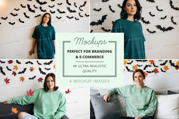 Cozy autumn mockup