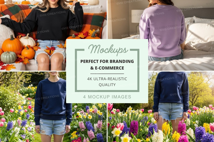 Cozy autumn morning mockup