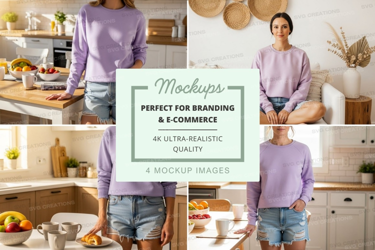 Casual kitchen mockup