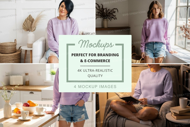 Casual morning in a cozy kitchen mockup