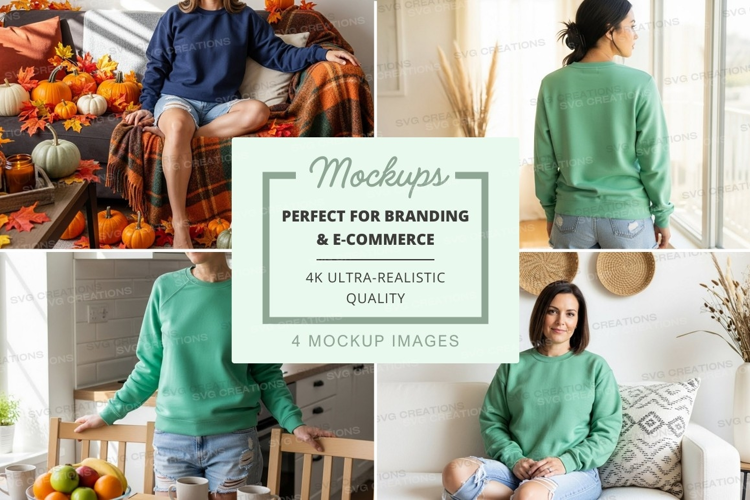 Cozy autumn mockup