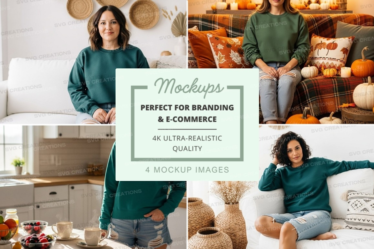 Cozy autumn sweater mockup