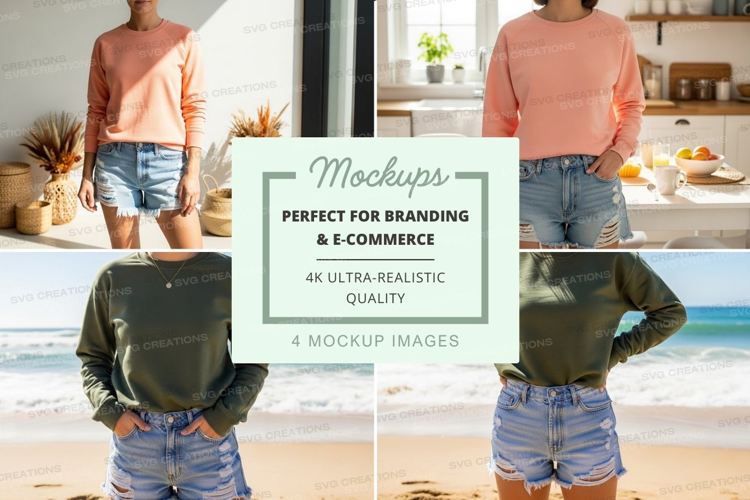 Casual summer outfits mockup