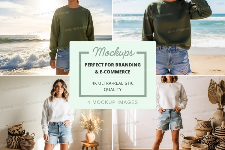 Beach and indoor fashion mockup