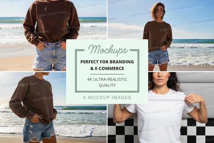 Beach fashion mockup