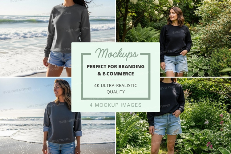 Casual summer outfits mockup