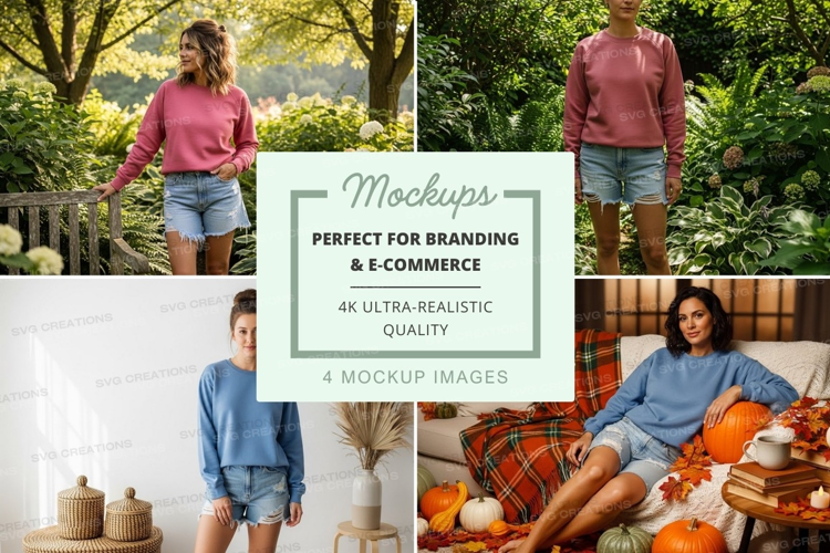 Casual summer outfits mockup