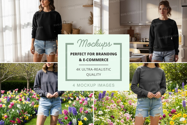 Women in casual attire mockup