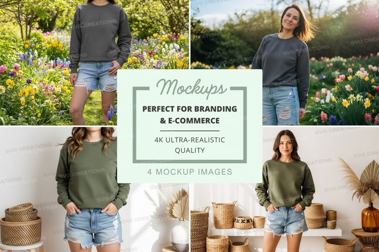 Casual summer outfits mockup