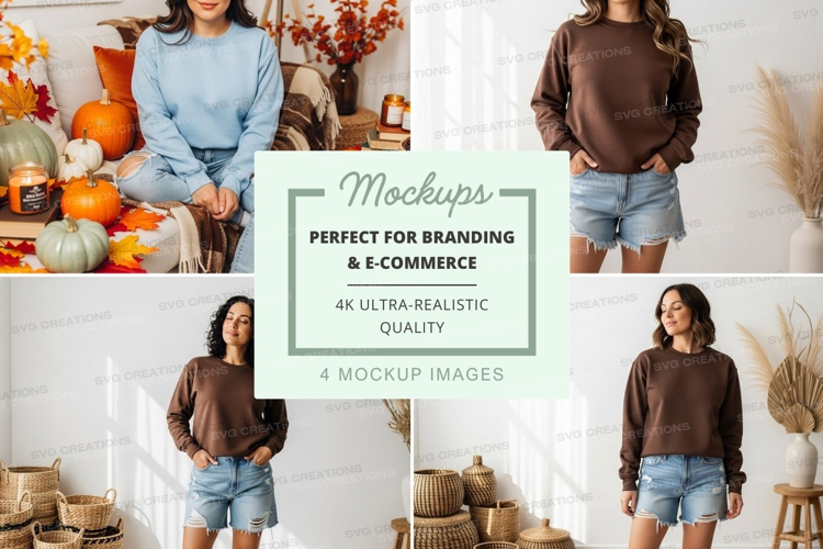 Fall fashion mockup
