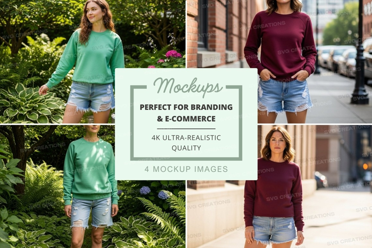 Casual summer outfits mockup