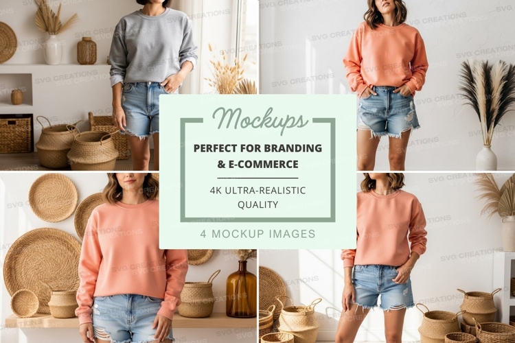 Casual summer outfit mockup