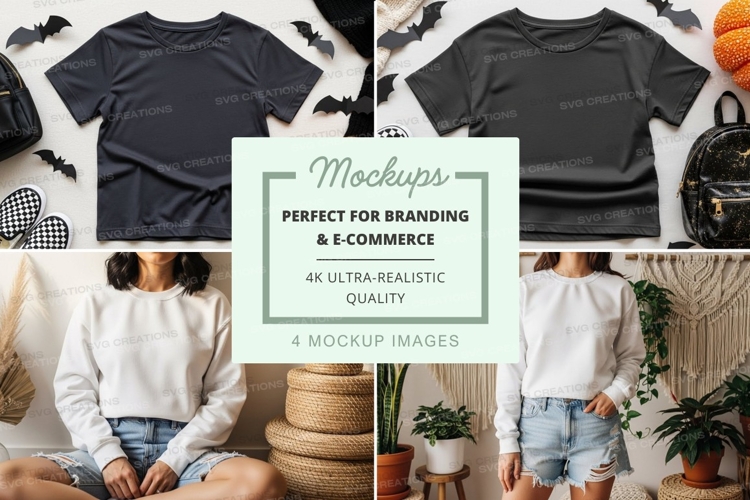 Halloween themed clothing mockup