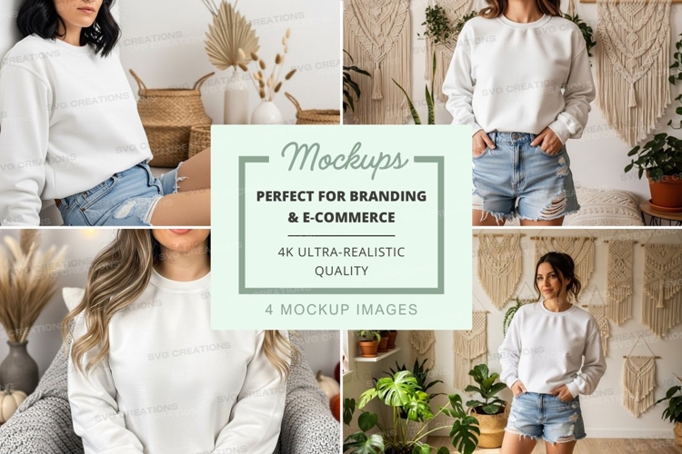 White sweatshirt mockup