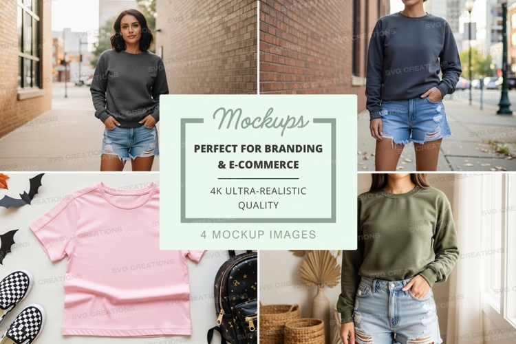 Casual summer outfits mockup