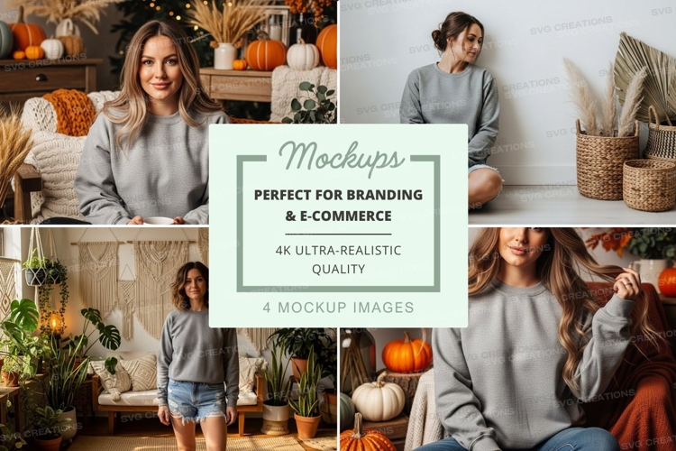 Cozy autumn mockup