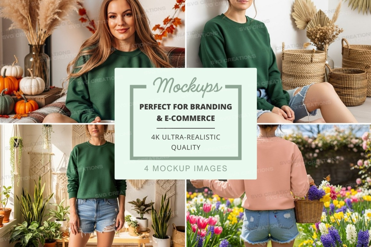 Cozy autumn sweater mockup