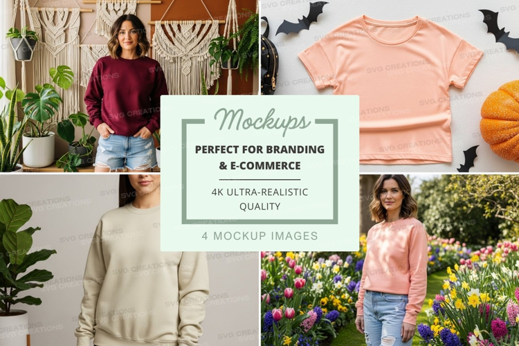 Casual sweatshirts mockup