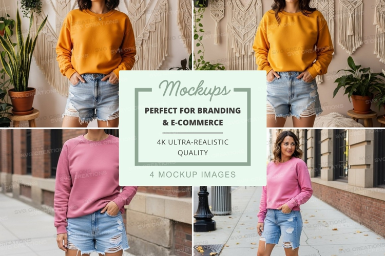 Casual summer outfits mockup
