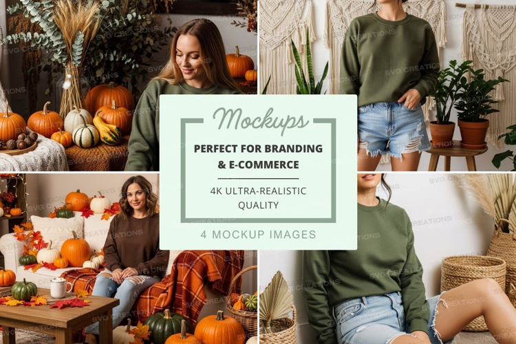 Autumn fashion mockup