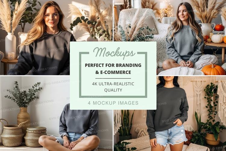 Cozy autumn sweater mockup
