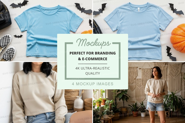 Light blue t-shirt mockup