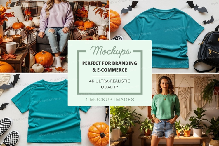 Fall themed t-shirt mockup