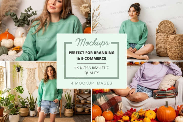 Cozy autumn mockup