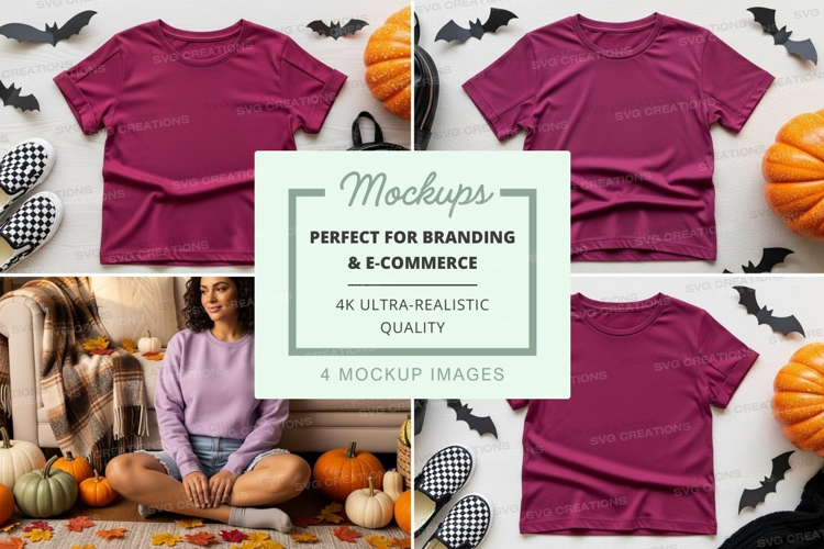 Halloween themed t-shirt mockup