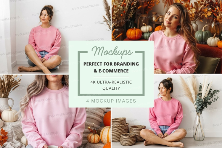 Cozy autumn mockup