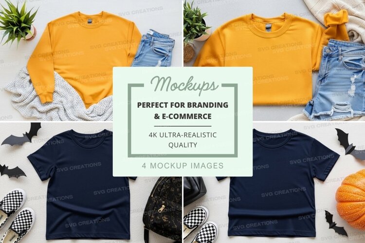 Halloween themed kids clothing mockup example image 1