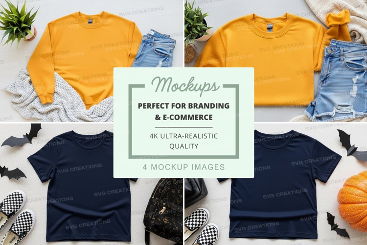 Halloween themed kids clothing mockup