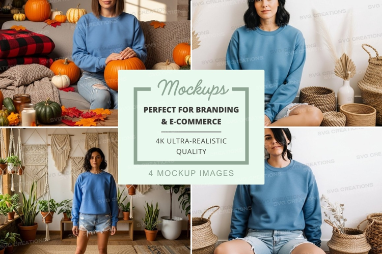 Cozy autumn sweater mockup