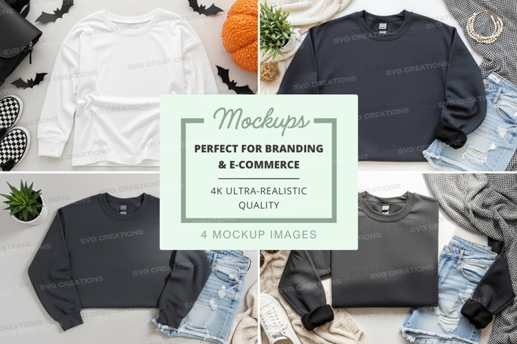 Halloween themed sweatshirts mockup