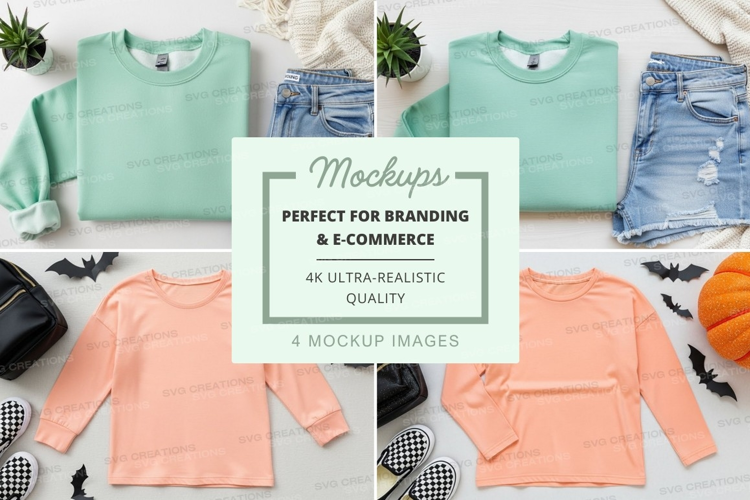 Halloween themed kids' clothing mockup
