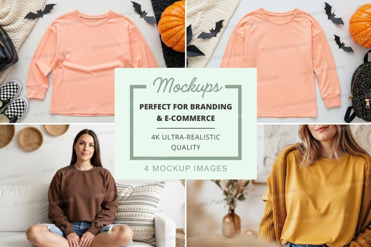 Cozy autumn sweaters mockup