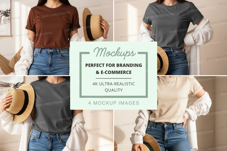 Casual summer outfit mockup