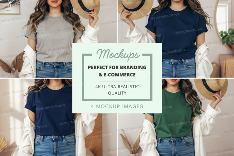Casual summer outfits mockup