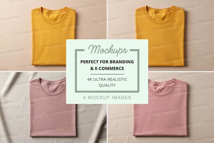 Folded t-shirts mockup example image 1