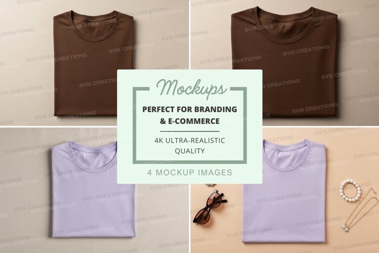 Folded t-shirts mockup example image 1