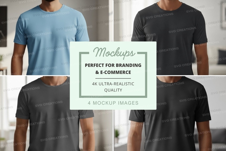 Black Tshirt Mockup Image 22